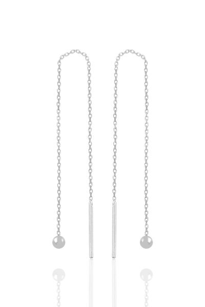 Gümüş rodyumlu  toplu gümüş zincir küpe SGTL10685RODAJ