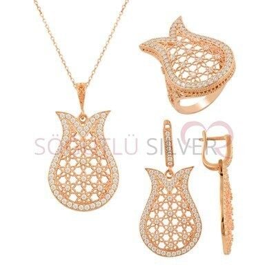 Modern tasarımlı rose üçlü set SGTL2365