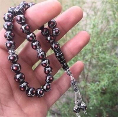 oltu taşı tesbih kişiye özel isimli gümüş tesbih336