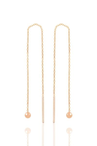 Gümüş rose toplu gümüş zincir küpe SGTL10685ROSE