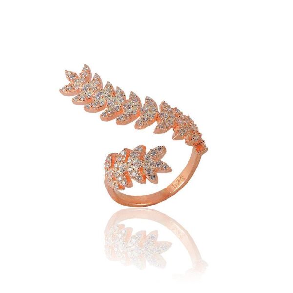 rose zirkon taşlı ayarlamalı yüzük SGTL5338