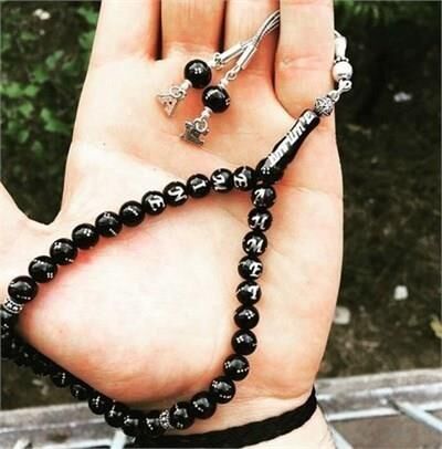 oltu taşı tesbih kişiye özel isimli gümüş tesbih333