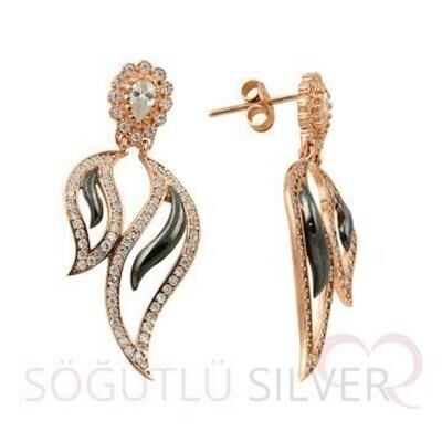 Elmas montürlü küpe kupe8241