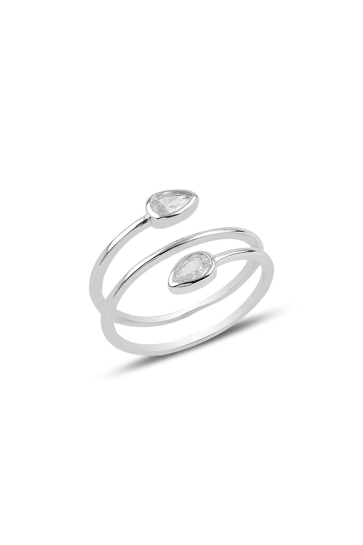 Gümüş damla modeli yüzük SGTL9949