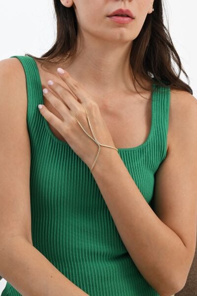 Gümüş altın yaldızlı zirkon taşlı su yolu modeli şahmeran SGTL13038GOLD