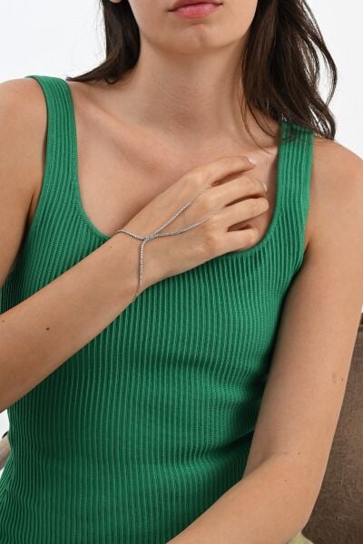 Gümüş rodyumlu zirkon taşlı su yolu modeli şahmeran SGTL13038RODAJ