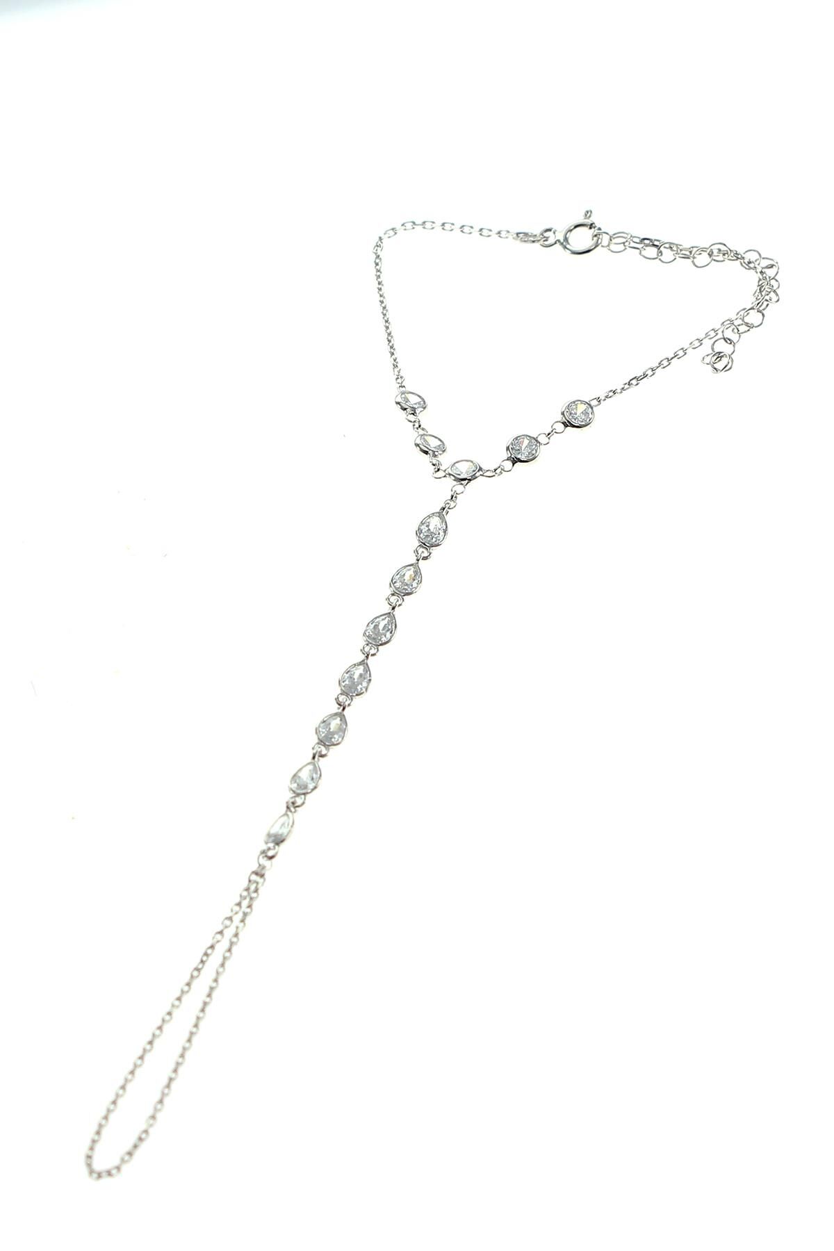 Gümüş zirkon taşlı damlalı şahmaran SGTL8608