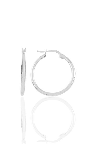 Gümüş  23 mm şarnel halka küpe SGTL10938RODAJ