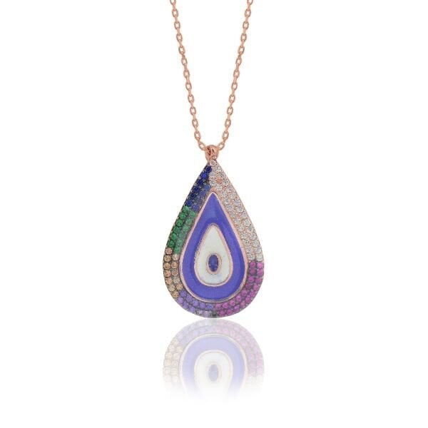 damlalı mineli göz kolye SGTL3562