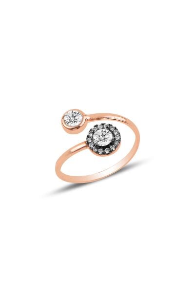 Gümüş ayarlamalı elmas montürlü yüzük SGTL9956