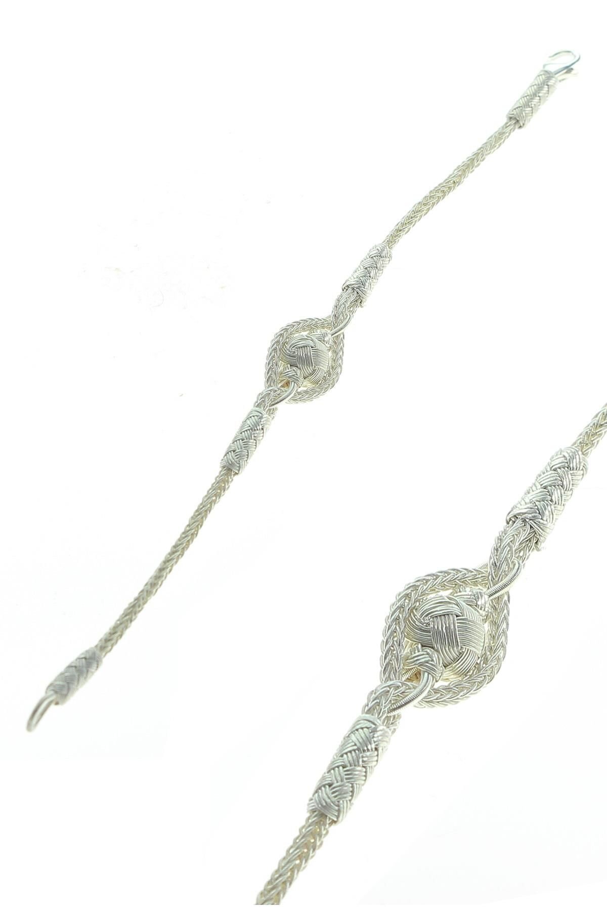 Gümüş kazaziye düğüm bileklik SGTL8614