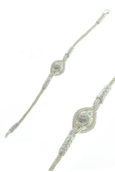 Gümüş kazaziye düğüm bileklik SGTL8614
