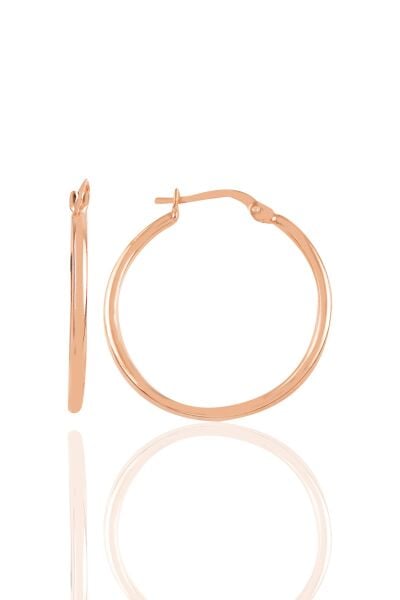Gümüş rose 29 mm şarnel halka küpe SGTL10939ROSE