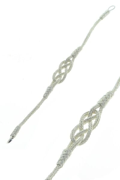 Gümüş kazaziye düğüm bileklik SGTL8616