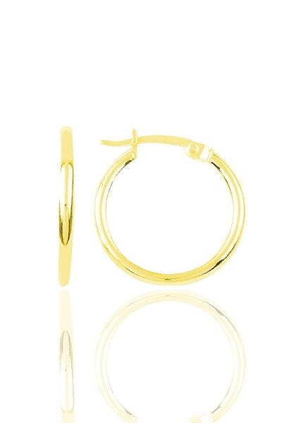 Gümüş altın yaldızlı 25 Mm Şarnel Halka Küpe SGTL11446GOLD