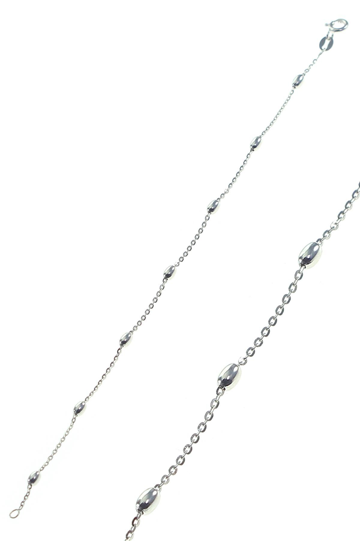 Gümüş italyan mekik toplu zincirli bileklik SGTL8625