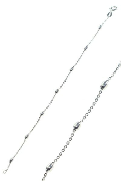 Gümüş italyan mekik toplu zincirli bileklik SGTL8625