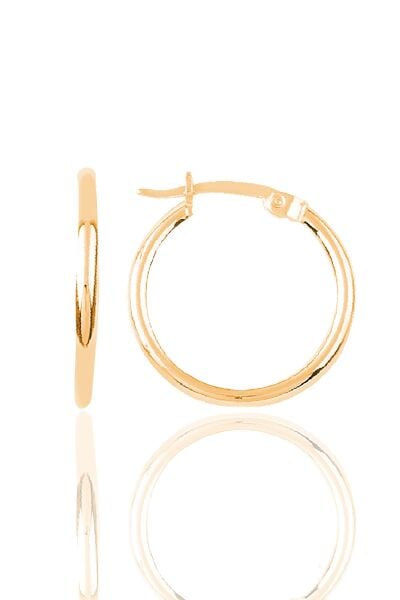 Gümüş rose 26 mm Şarnel Halka Küpe SGTL12289ROSE