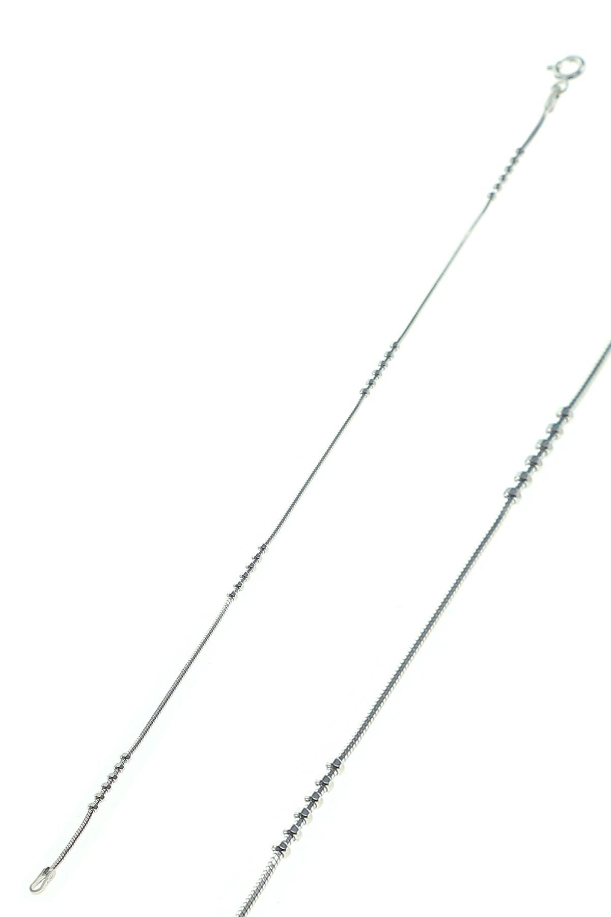 Gümüş yılan modeli top top bileklik SGTL8629