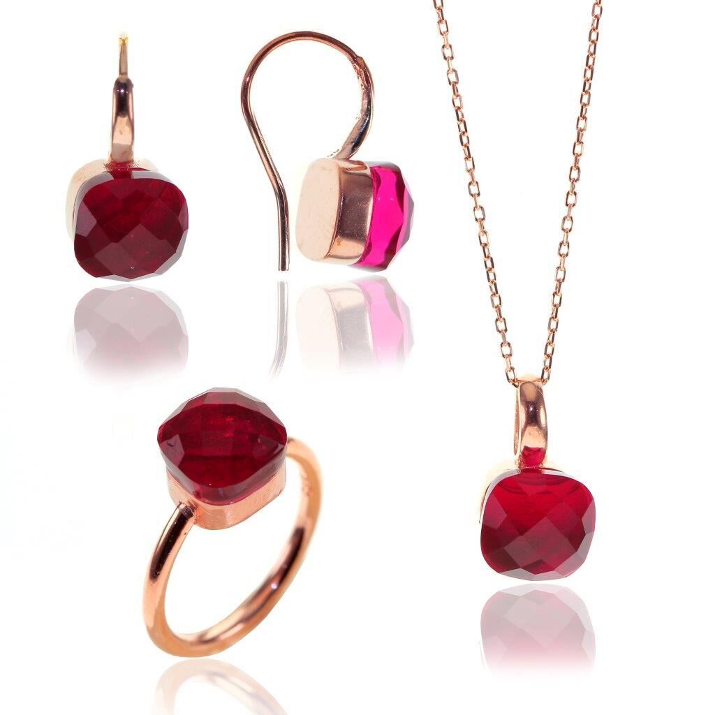 Kedi gözü taşlı üçlü set SGTL8040