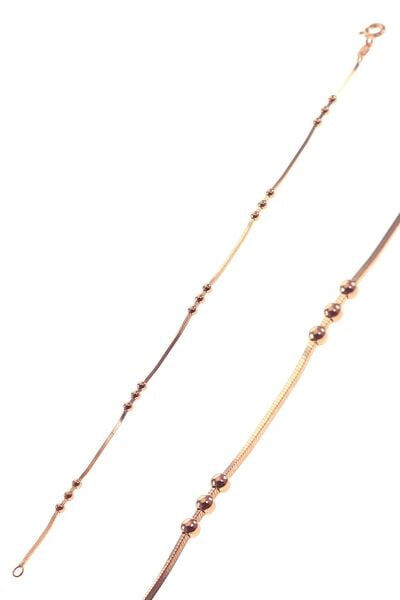 Gümüş yılan modeli top top bileklik SGTL8632
