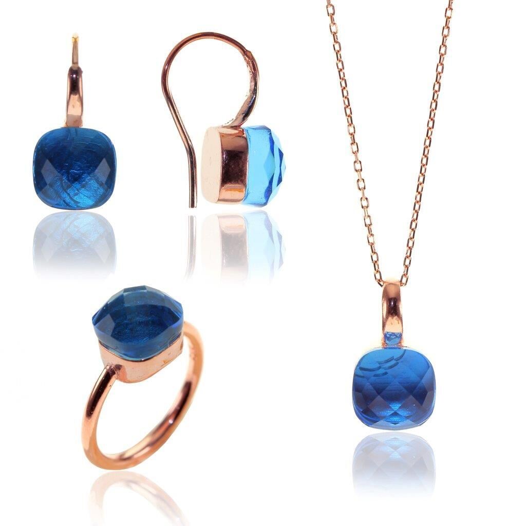 Kedi gözü taşlı üçlü set SGTL8046