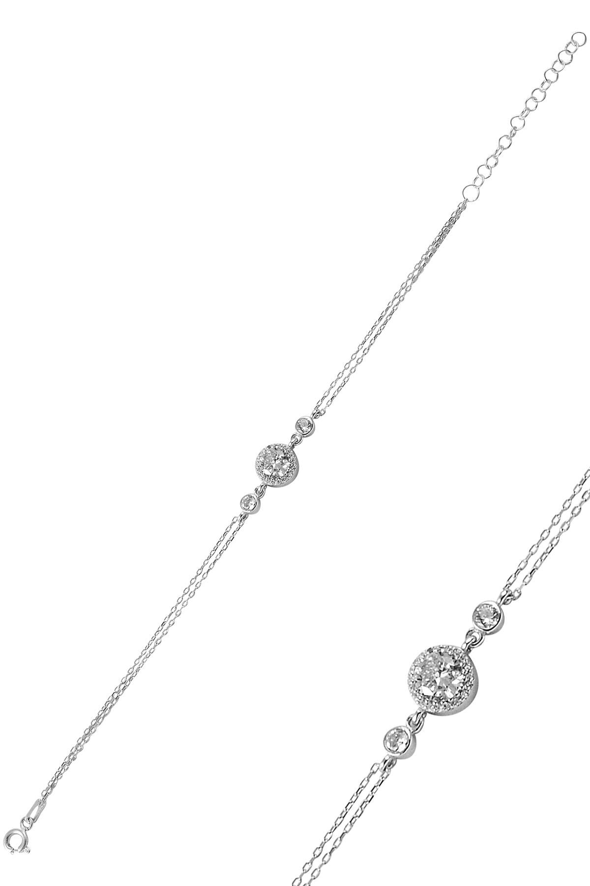 Gümüş Elmas montürlü bileklik SGTL8638