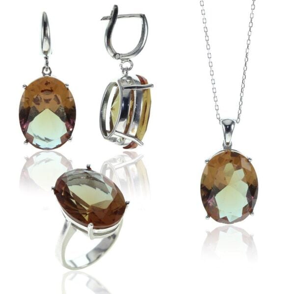 zultanit (renk değiştiren taşlar) takı seti SGTL8049