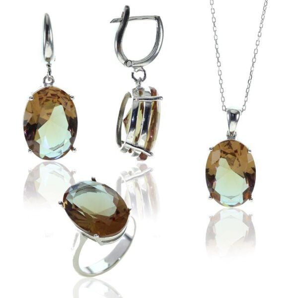 zultanit (renk değiştiren taşlar) takı seti SGTL8050