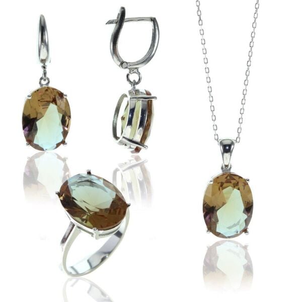 zultanit (renk değiştiren taşlar) takı seti SGTL8051