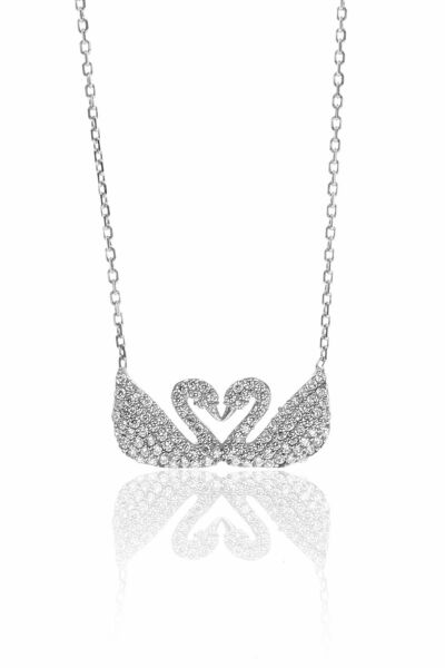 Gümüş kuğu kolye SGTL9292