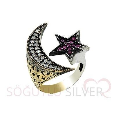 otantik ayyildiz yüzük yüzük8393