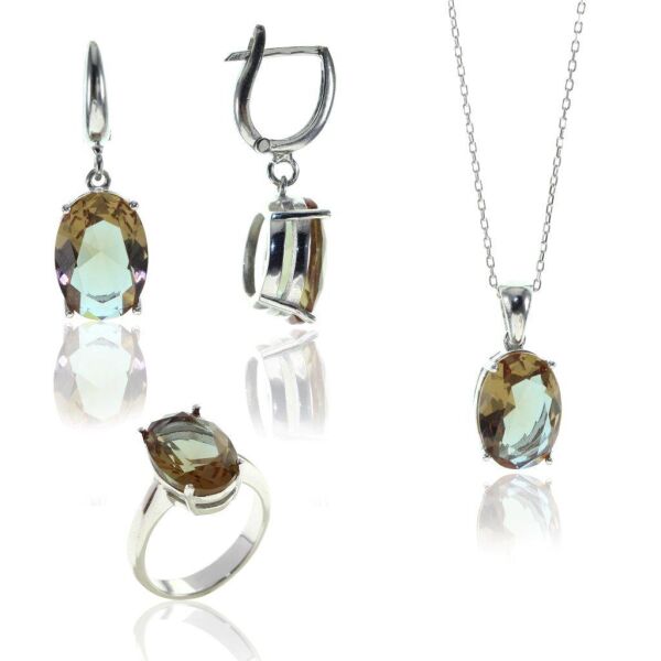 zultanit (renk değiştiren taşlar) takı seti SGTL8052