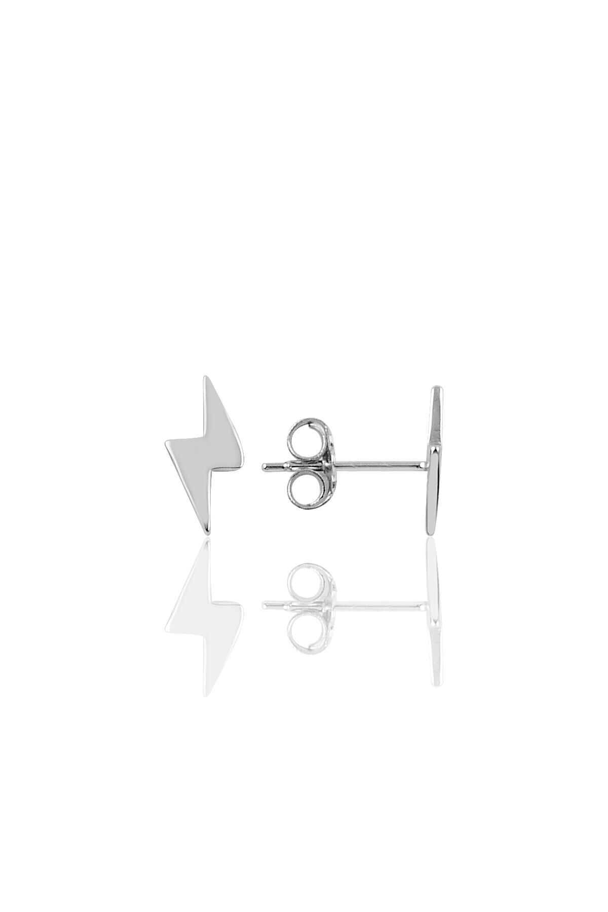 Gümüş şimşek modeli küpe SGTL9974