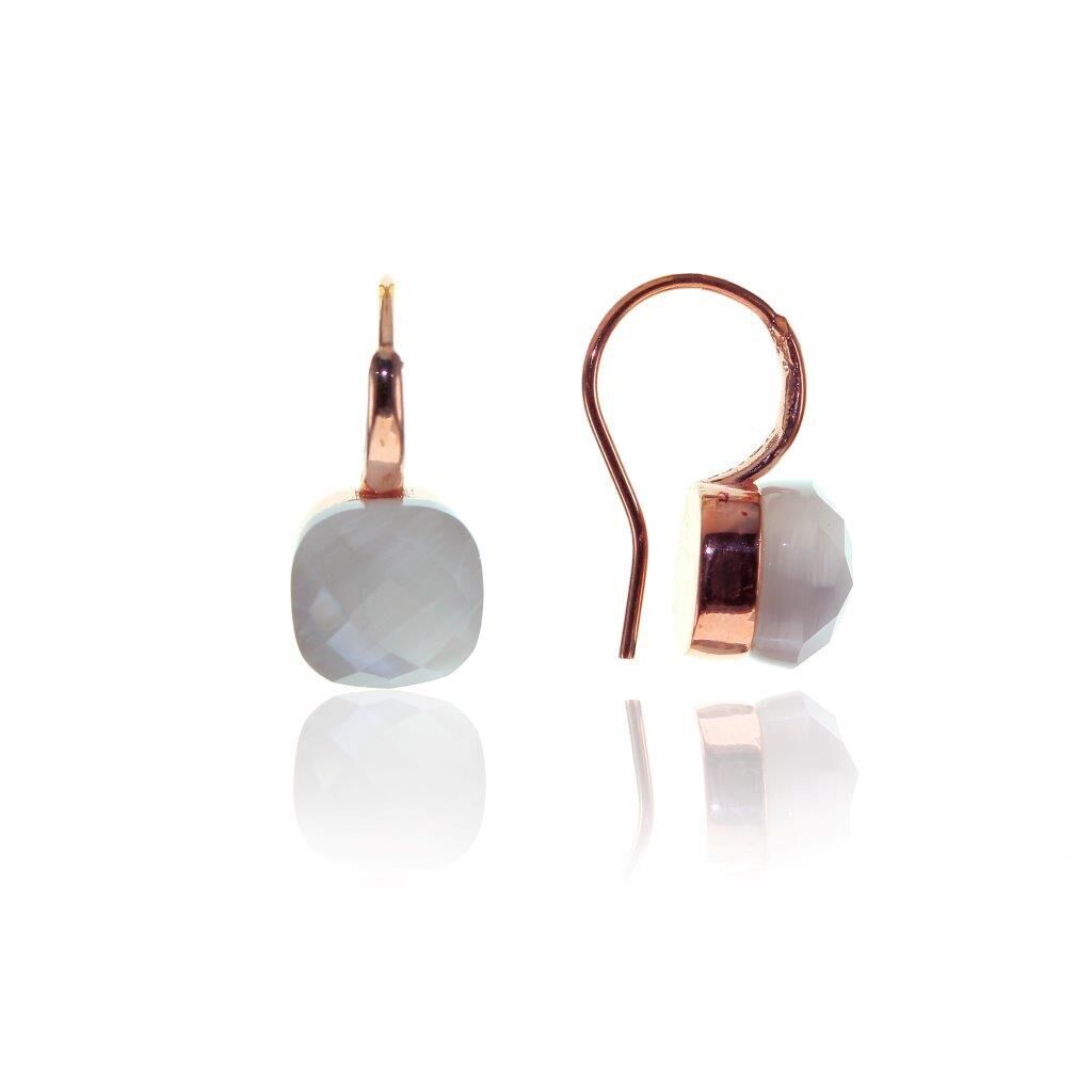 Kedi gözü taşlı küpe SGTL8057