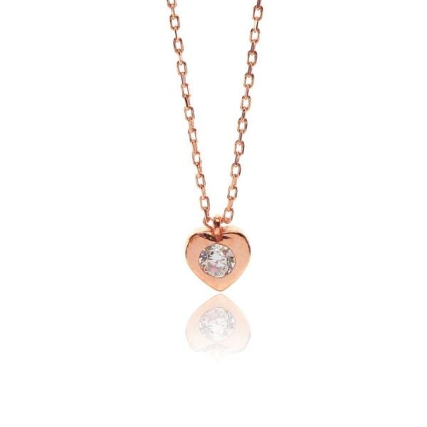 Mini pırlanta modeli kalp kolye SGTL7880