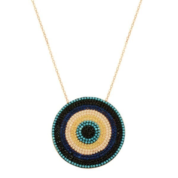 firuze nano taşlı güneşin kolyesi SGTL2478