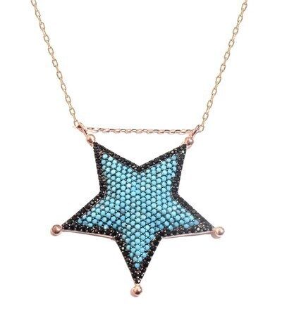 buyuk boy taşlı star kolye kolye4703