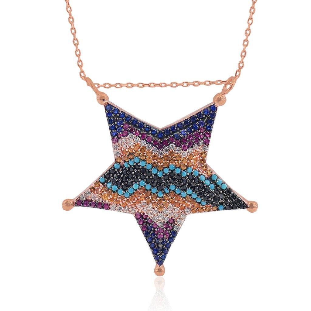 buyuk boy taşlı star kolye SGTL3277