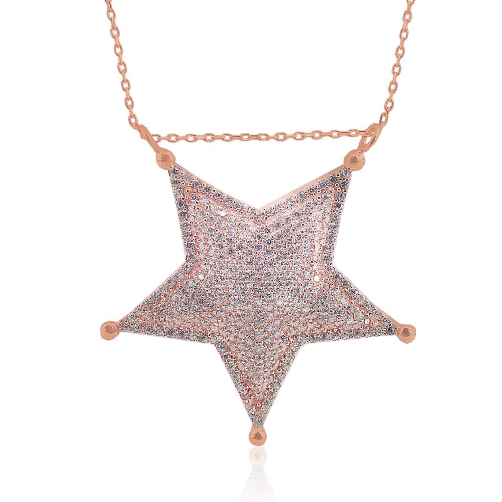 buyuk boy taşlı star kolye SGTL3276