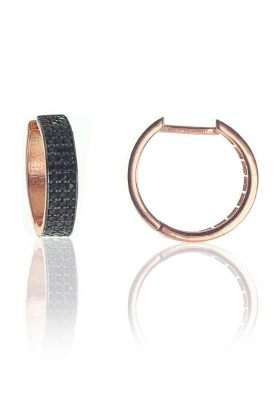 Gümüş onix taşlı tamtur halka küpe SGTL8660