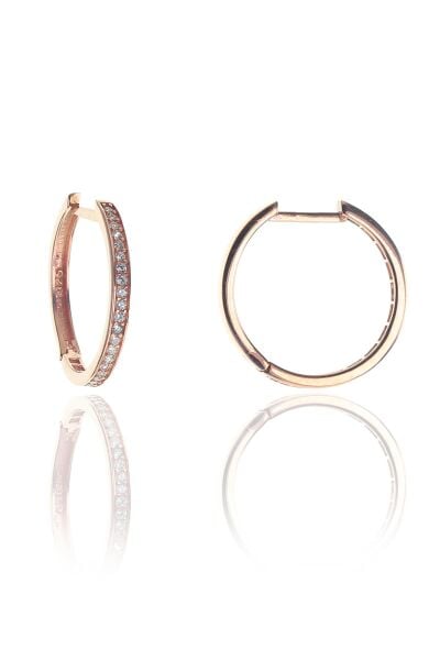 Gümüş zirkon taşlı tamtur halka küpe SGTL8662