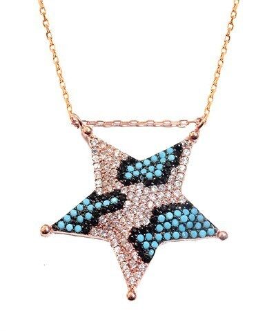 taşlı star kolye kolye4698