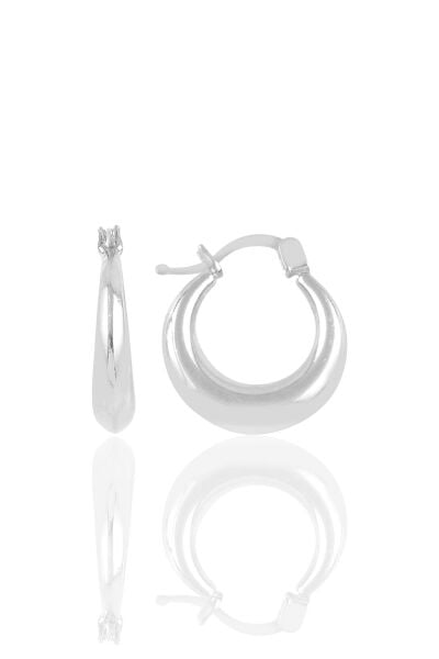 Gümüş  sade gümüş şarnel küpe SGTL10705RODAJ