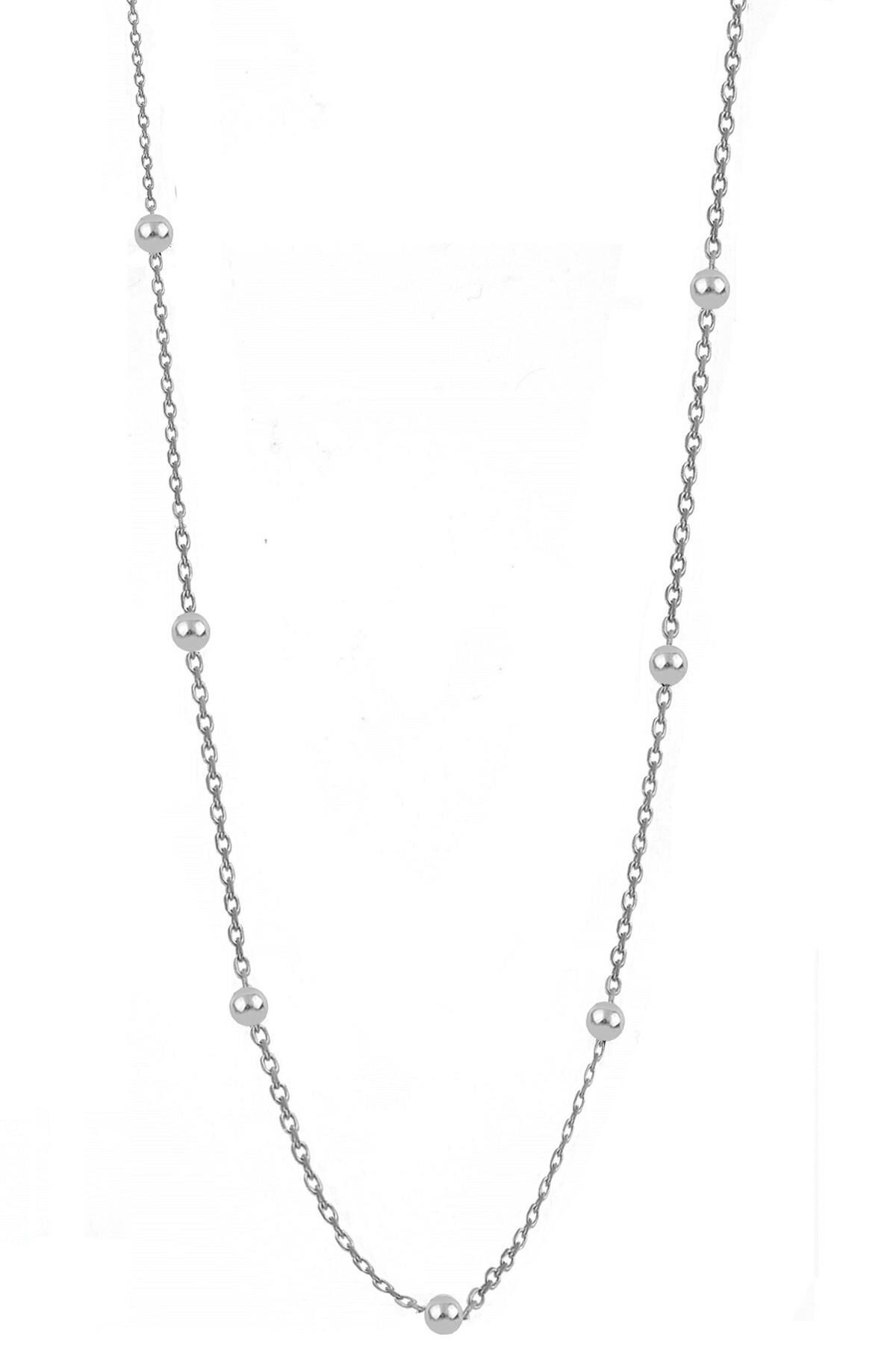 Gümüş  60 cm top top zincir SGTL11133RODAJ