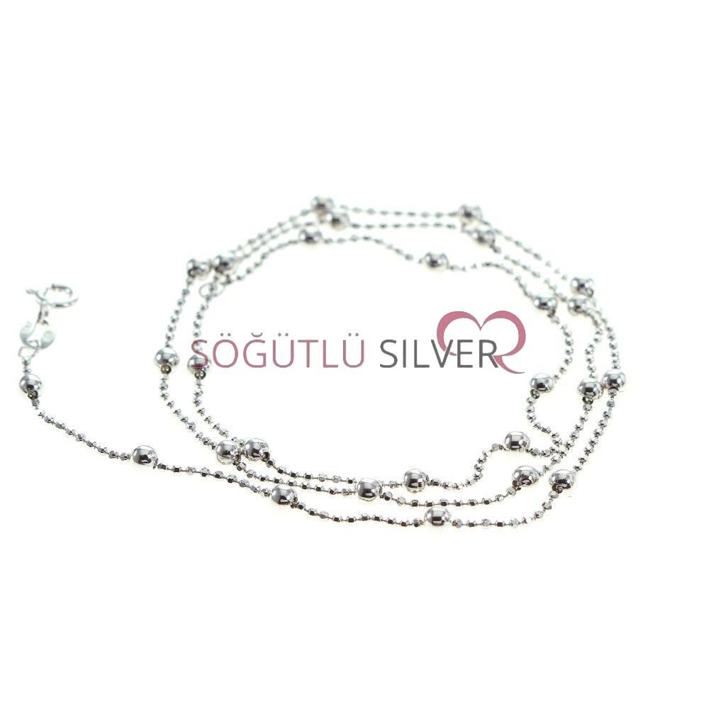 rodyumluTop Top Kolye Zinciri SGTL7217