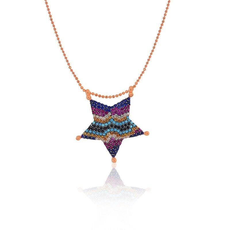 taşlı star kolye SGTL3013