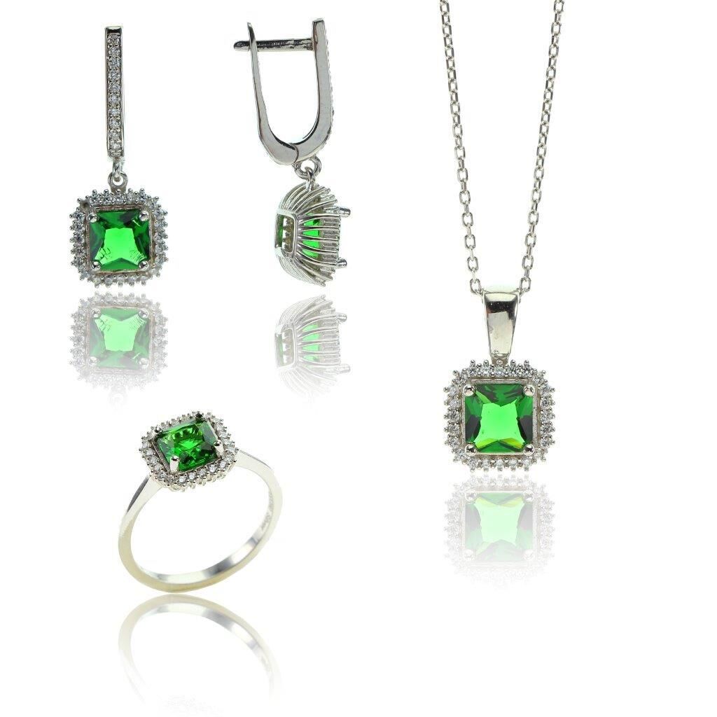 Pırlanta modeli kare üçlü set SGTL7899