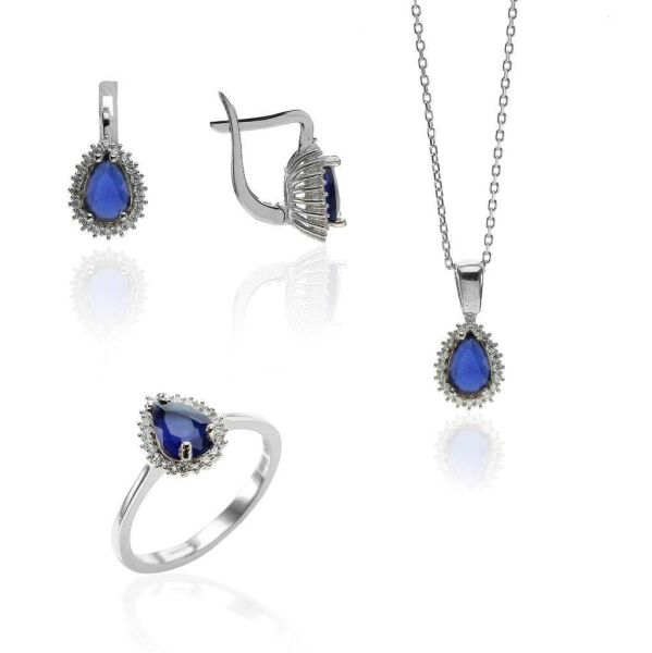 Pırlanta modeli damla üçlü set SGTL7901