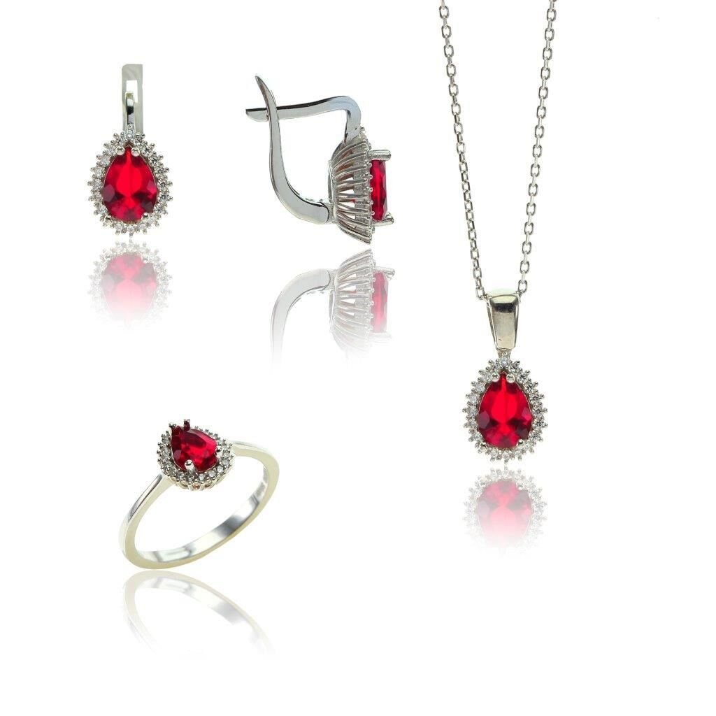 Pırlanta modeli damla üçlü set SGTL7902